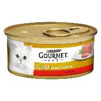 بسته 24 عددی کنسرو گورمت گلد با طعم گوشت غذای گربه پته  Gourmet Gold Pate With beef