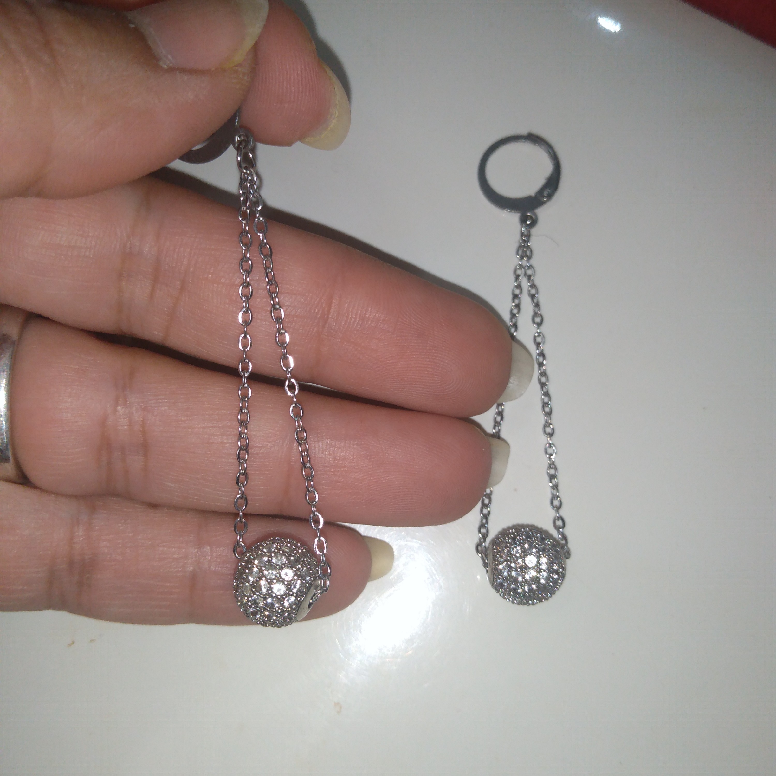 گوشواره توپکی استیل 