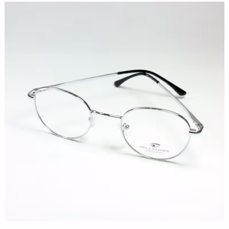 فریم عینک طبی فلزی فانتزی فشن اسپرت نقره ای جدید 515