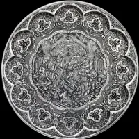 سینی 12قل قطر 66 سبک سیاه قلم