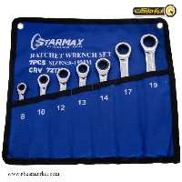 ست آچار یکسر تخت یکسر رینگ جغجغه استارمکس 7 عددی مدل SHO-11S007S