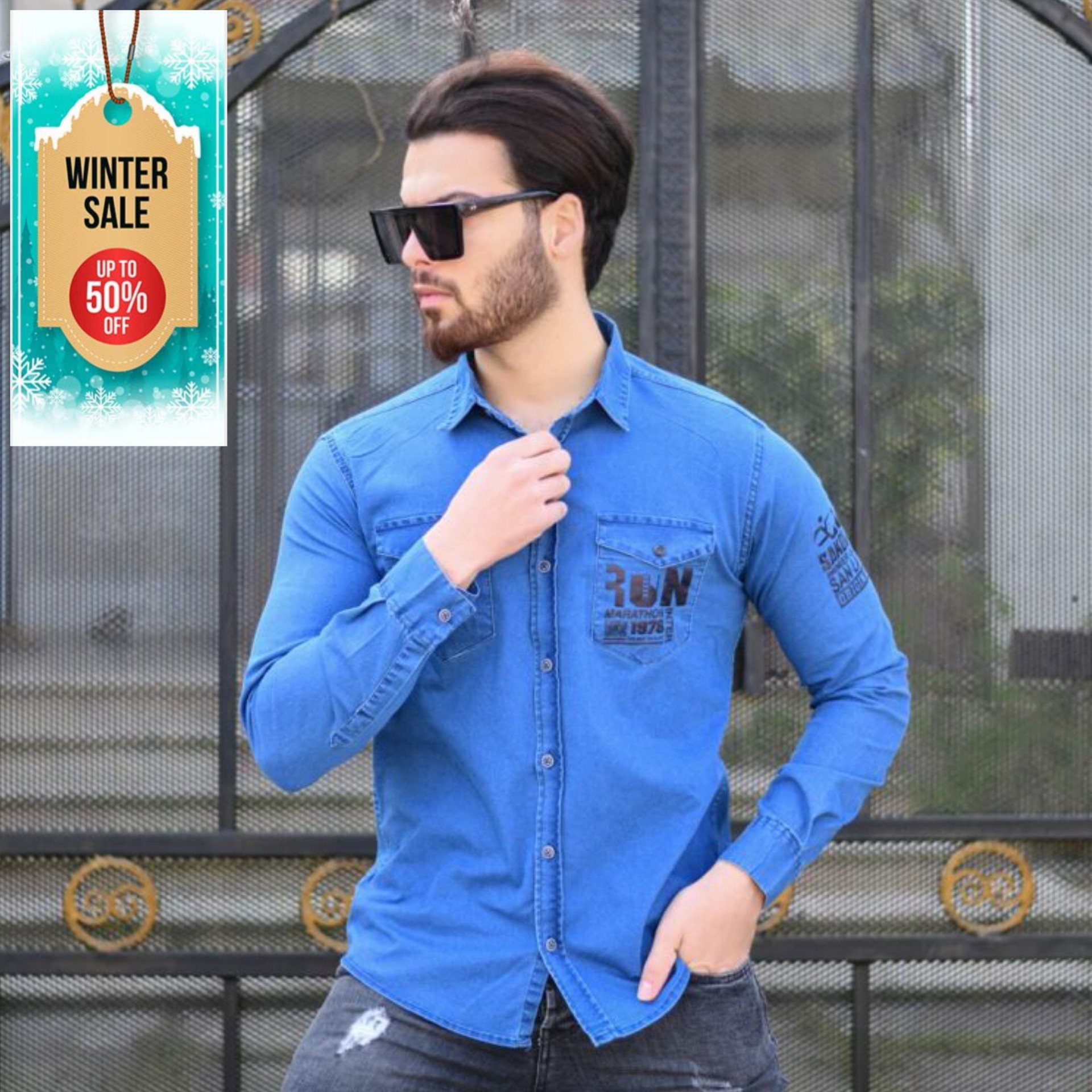 پیراهن لی مردانه نخ پنبه ای سایز M تا 3xL