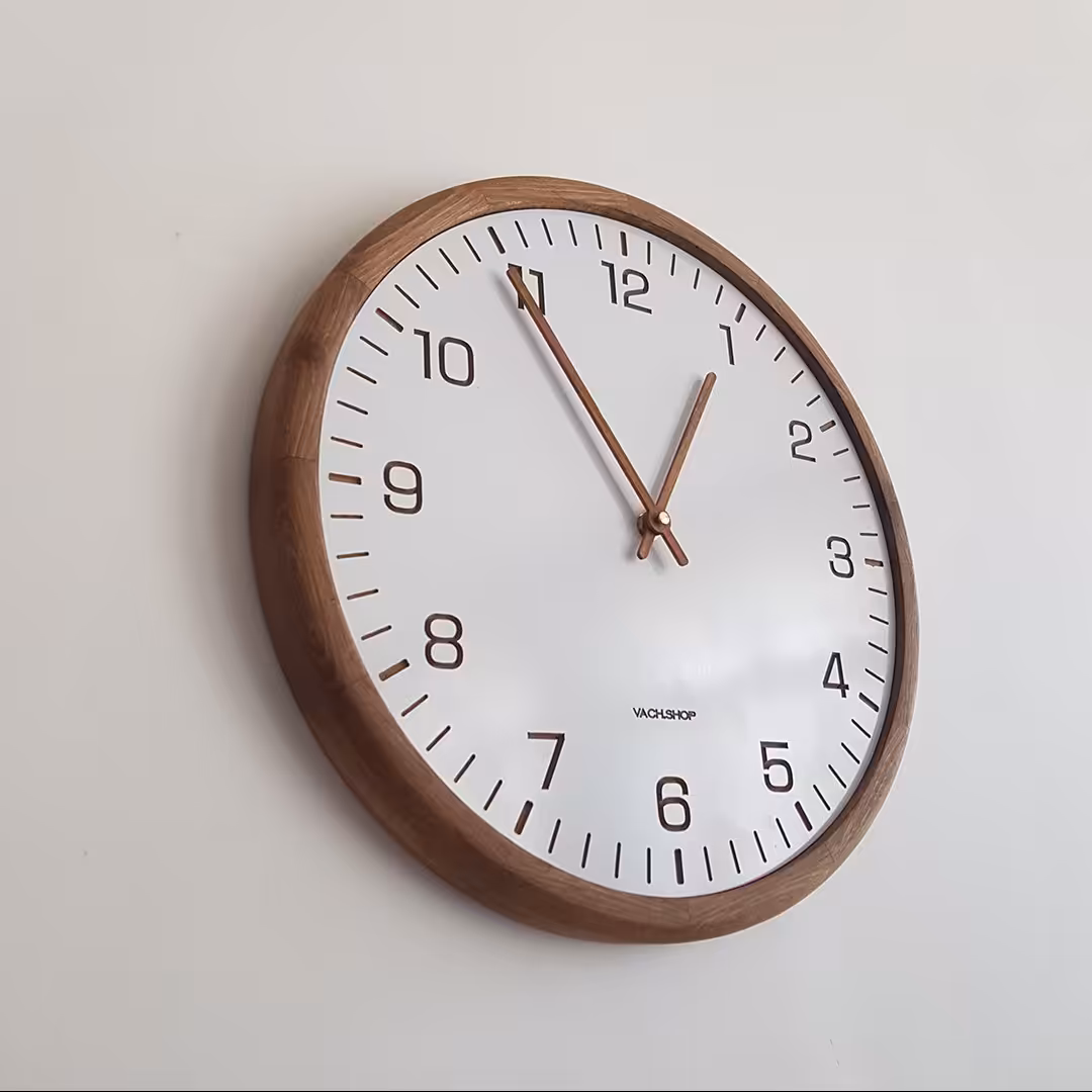 ساعت دیواری چوبی مدل کیان - چوب گردو