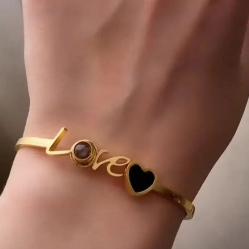 دستبند النگویی تلسکوپی لاو( عشق) مناسب ولنتاین