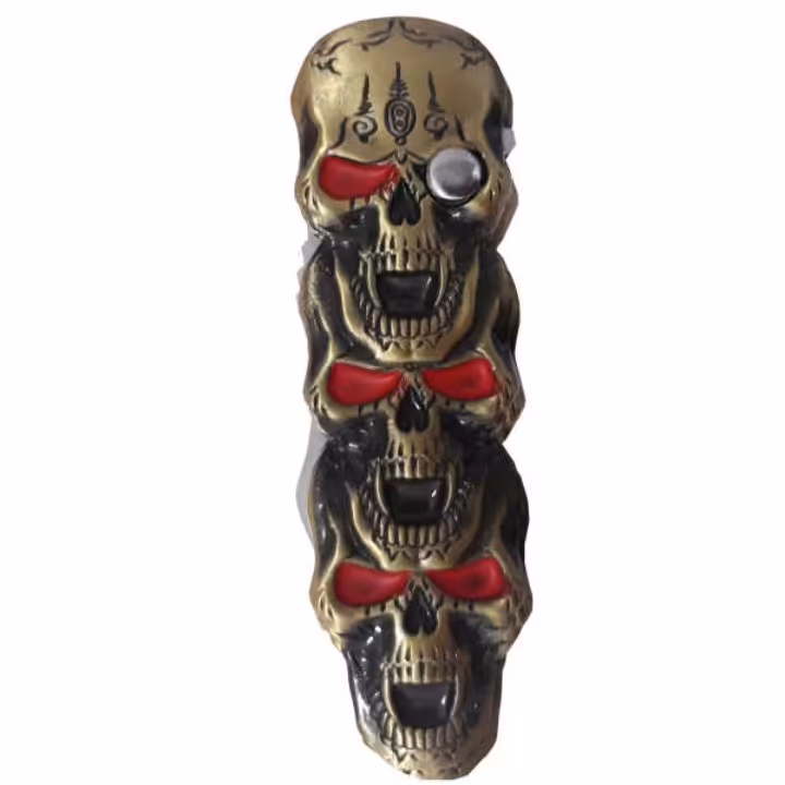 فندک طرح سه جمجمه کد 3000 فندک فندک کلاسیک فندک فانتزی فندک کادو فندک هدیه فندک طرح جمجمه فندک مدل جمجمه