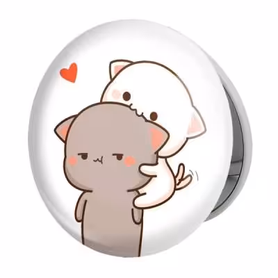 آینه جیبی خندالو طرح گربه Cat مدل تاشو کد 23319