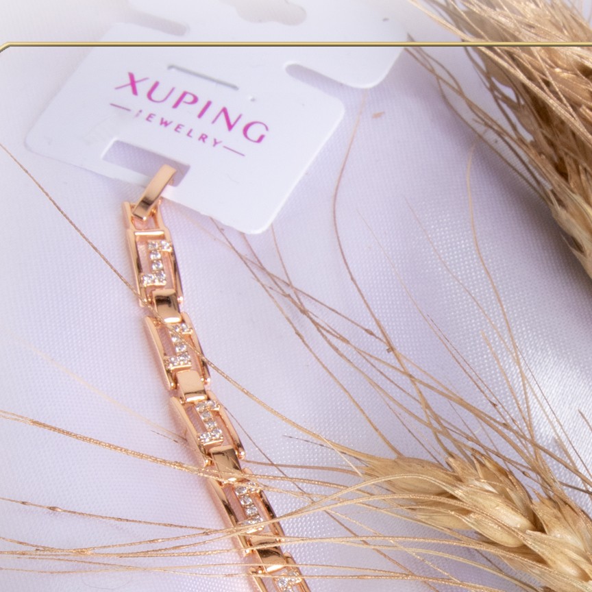 دستبند نگین دار ژوپینگ ضد حساسیت ،رنگ ثابت،آبکاری طلای 18عیار