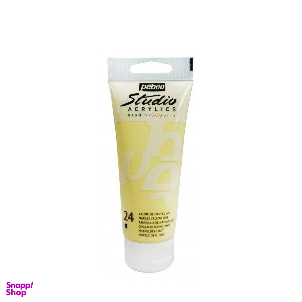 رنگ اکریلیک پبیو (Pebeo) مدل studio شماره 24 naples yellow hue حجم 100 میلی لیتز