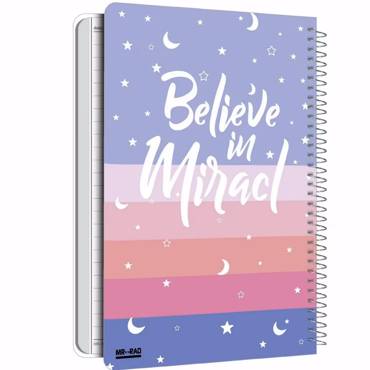 دفتر مشق خط دار سیمی 50برگ ماه و ستاره