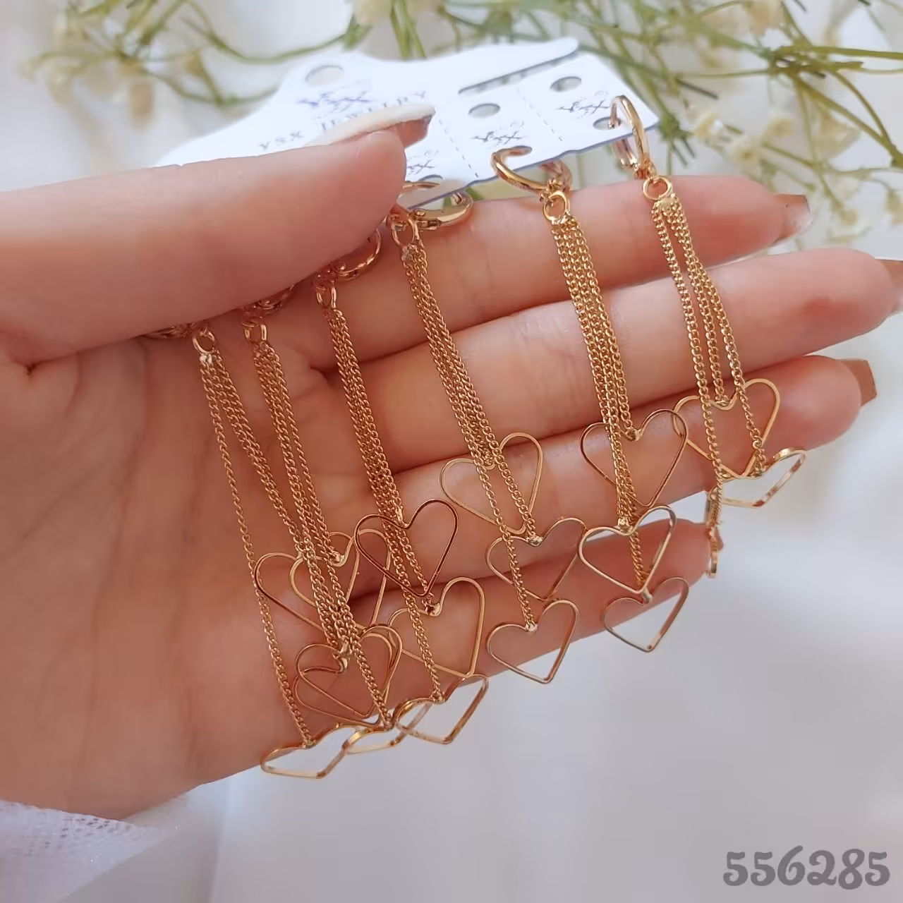 گوشواره آویز دار طرح طلا.برند YsX.رنگ ثابت 4