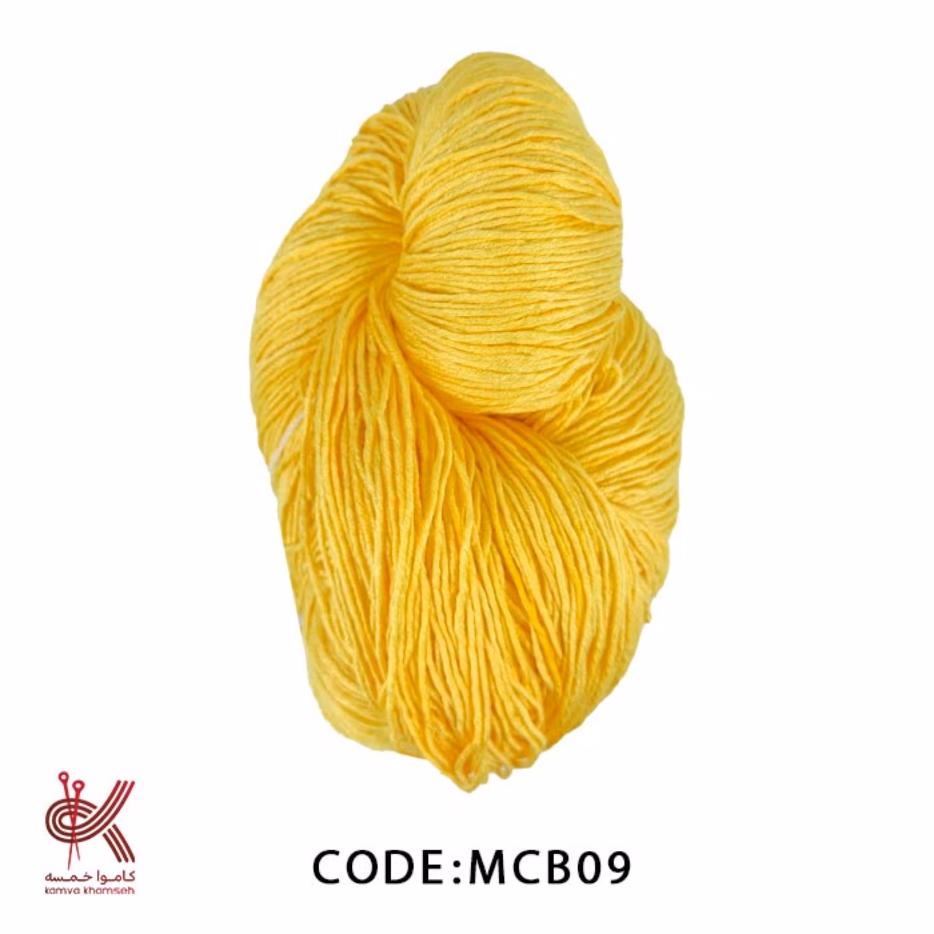 کاموا کتان بامبو زرد 09  با الیاف طبیعی ضد حساسیت 100 گرم