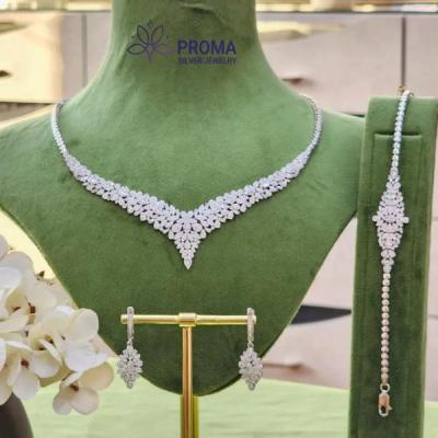 سرویس نقره زنانه جواهری طرح سرو مدل PRM53