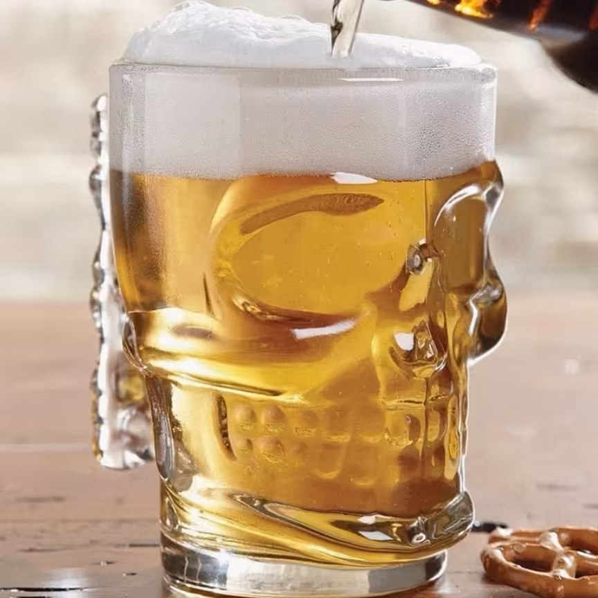 ماگ شیشه ای اورجینال طرح اسکلت 