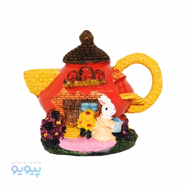 قوری پلی استر رنگی طرح خانه