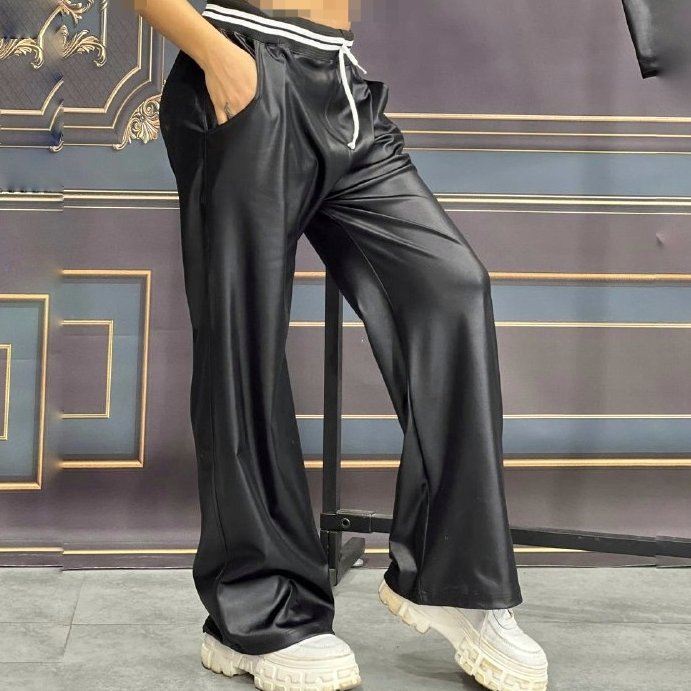 شلوار  بگ چرم زنانه