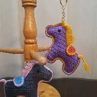 عروسک دست بافت جاسوئیچی اسب(عروسک بافتنی اسب)(جاسوئیچی اسب)جاسوئیچی