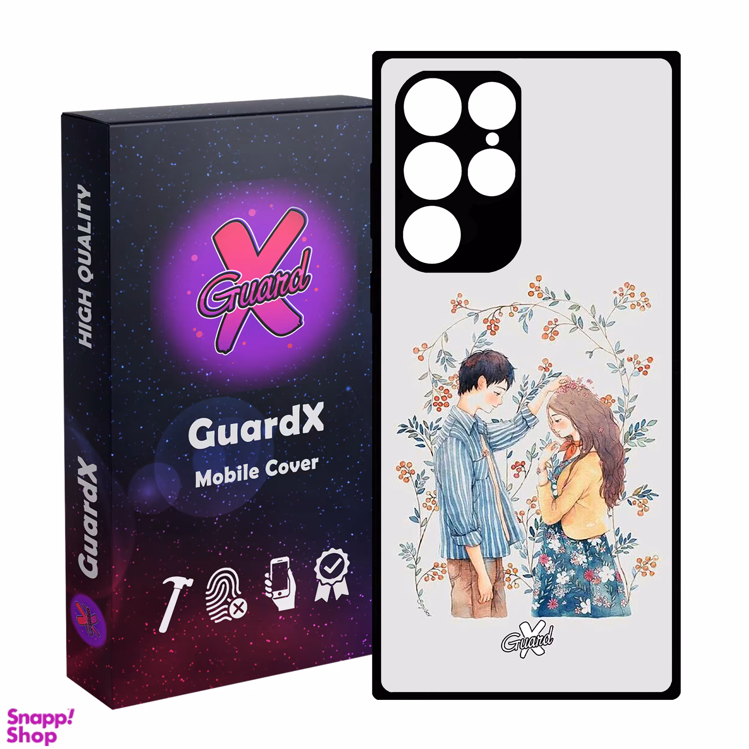کاور موبایل گارد ایکس طرح Love مدل Glass10316 مناسب سامسونگ Galaxy S22 Ultra