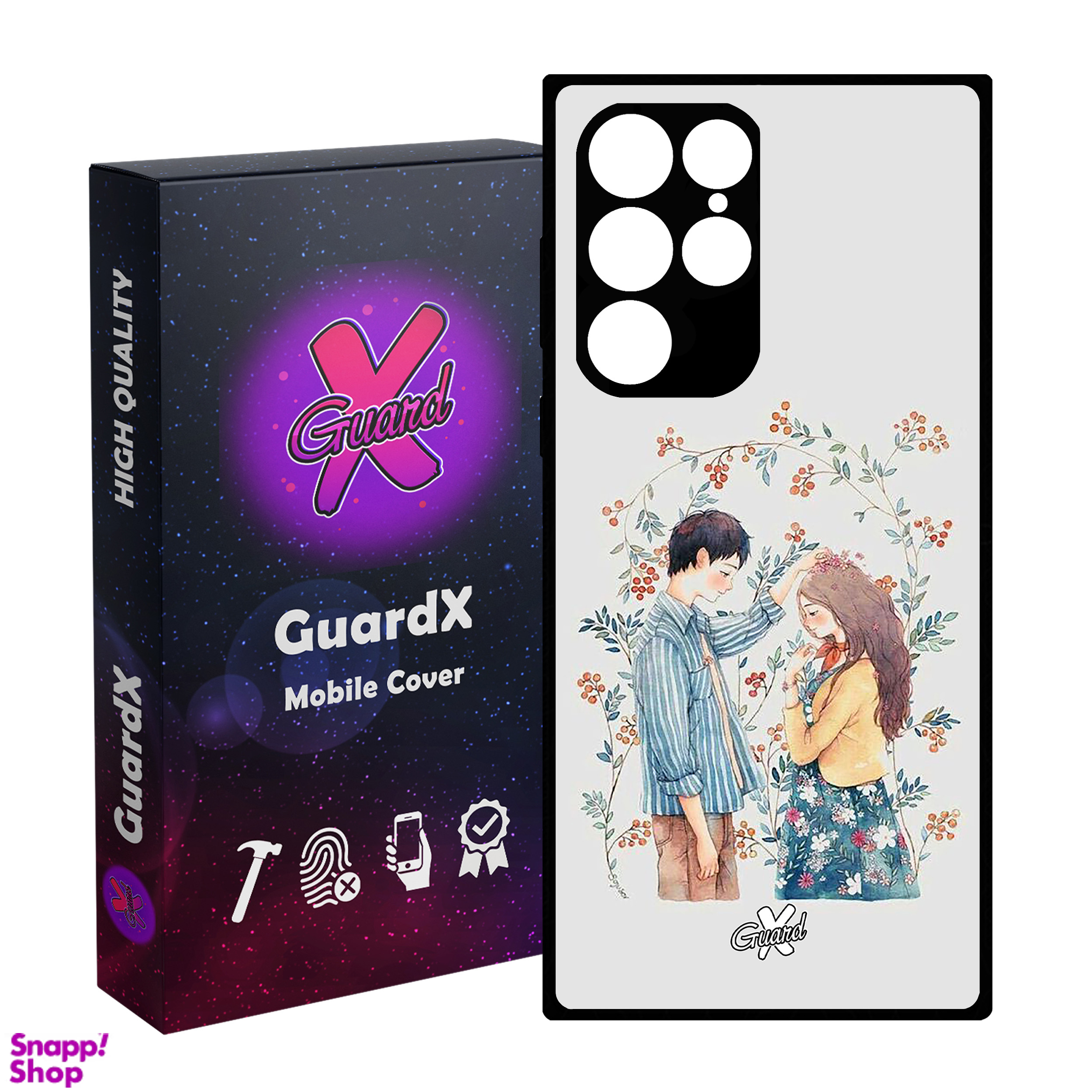 کاور موبایل گارد ایکس طرح Love مدل Glass10316 مناسب سامسونگ Galaxy S22 Ultra