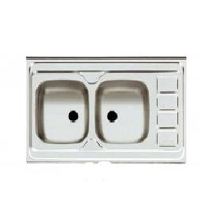سینک معمولی دو لگن آبی H 120 ×50 اخوان AKHAVAN SINK