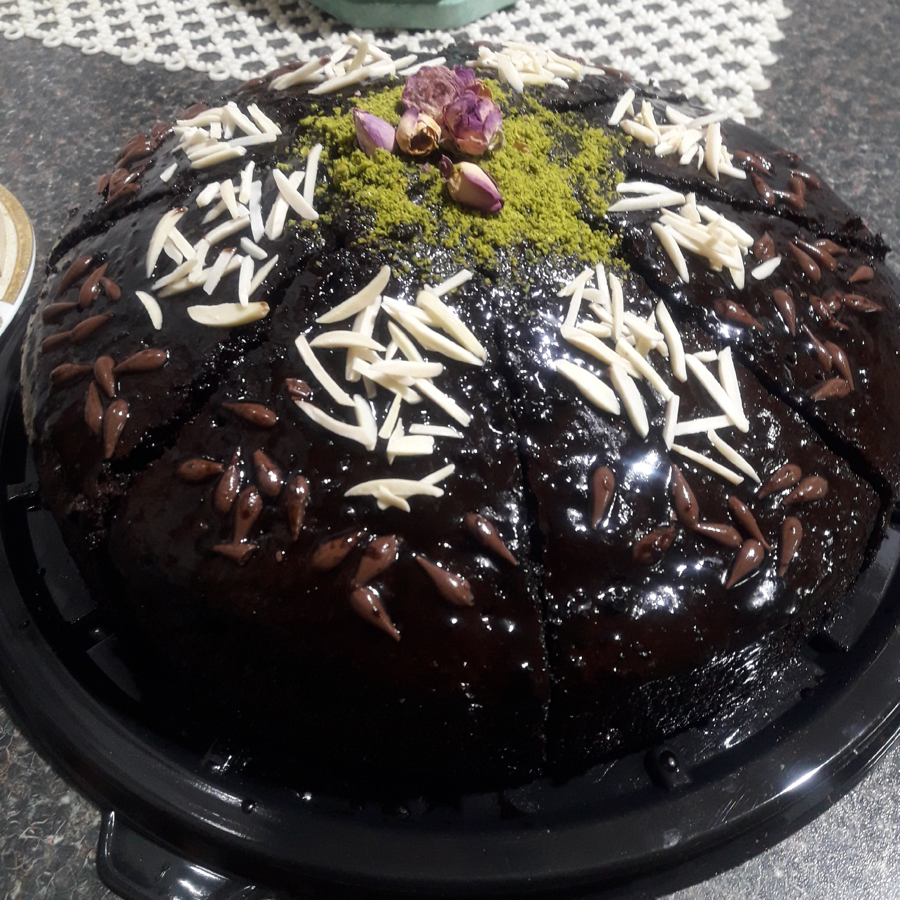 شیرینی خانگی کیک خیس شکلاتی