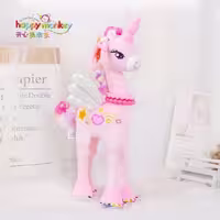 آويز حلقه اسب شاخدار صورتي هپی مانکی HAPPY MONKEY