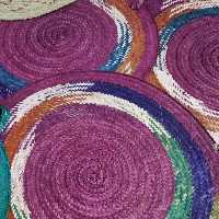 سفره حصیری  100 سانتیمتری رنگی طرح رنگین کمانی