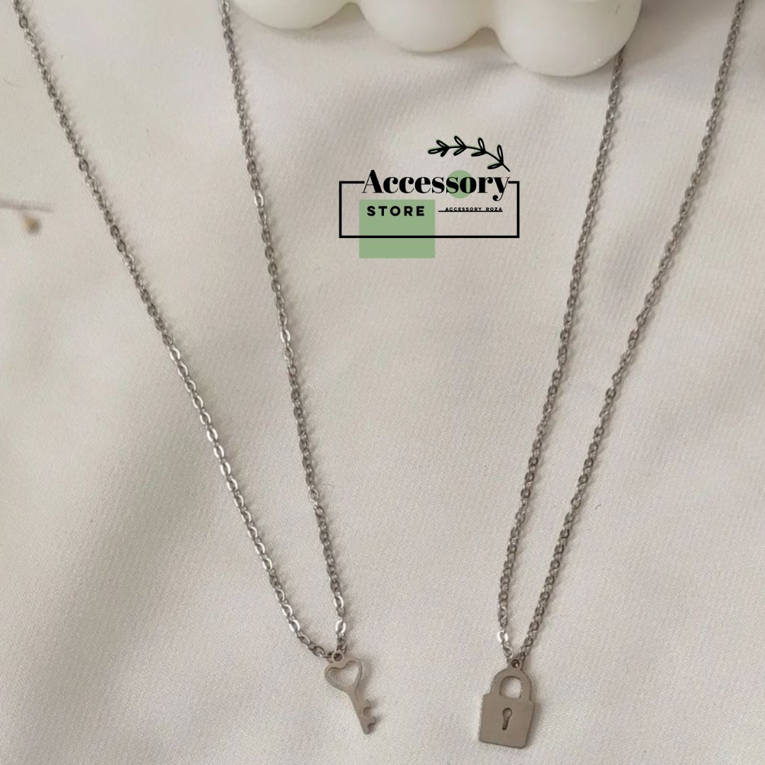 گردنبند ست دونفره قفل و کلید 