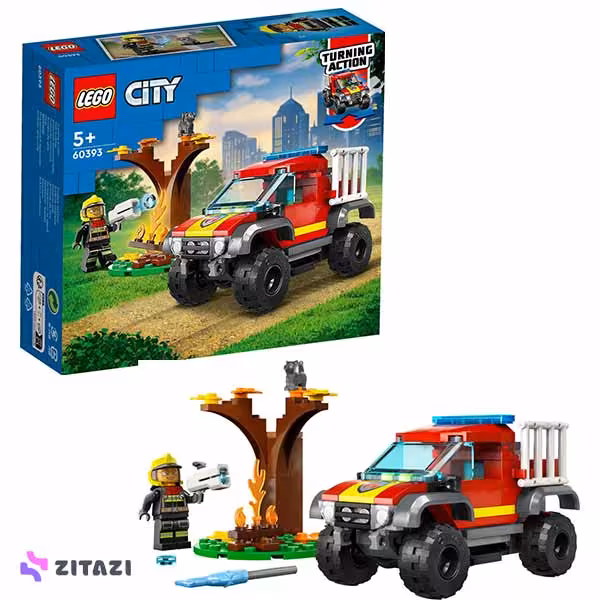 لگو سری سیتی مدل 4x4 Fire Truck Rescue کد 60393