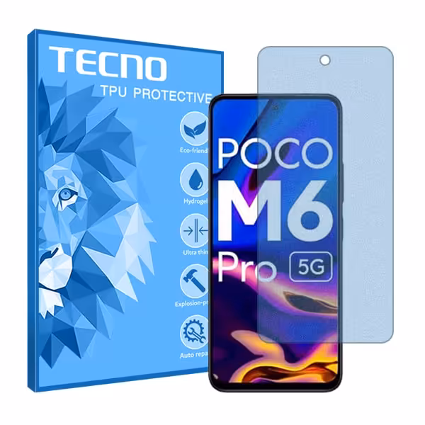 گلس شیائومی Poco M6 Pro 5G مدل مات آنتی بلو برند تکنو کد S