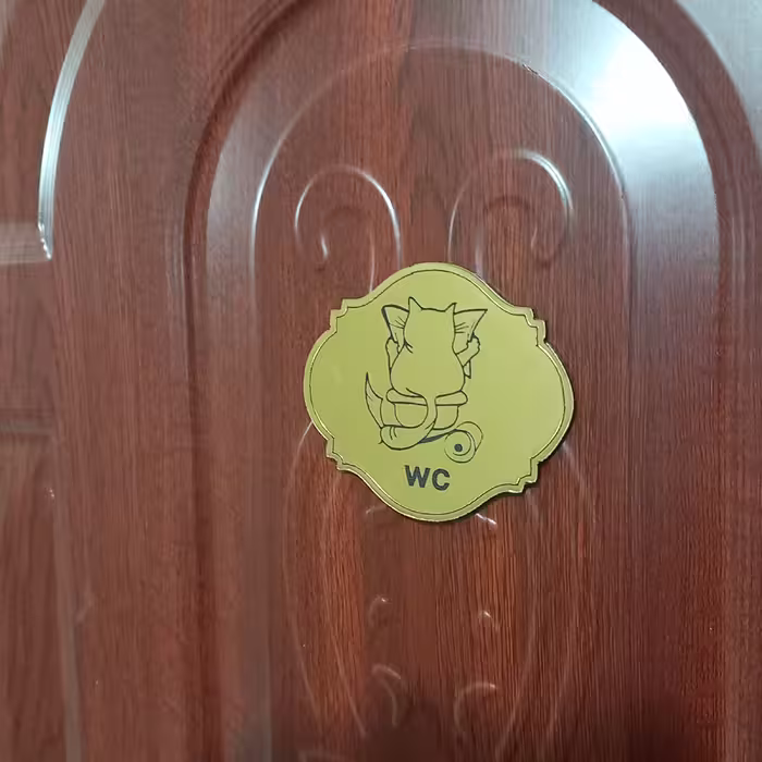 تابلو WCطرح گربه ابعاد 8×6 سانتی متر