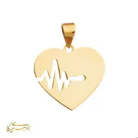آویز گردنبند جواهری میکا طرح ضربان قلب طلا 18 عیار کد 06103990060