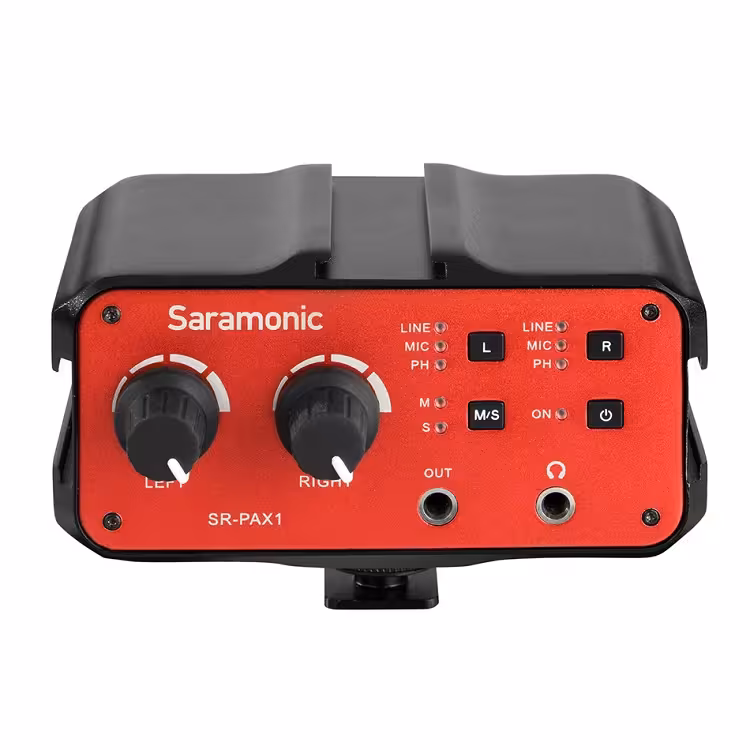 میکسر صدا دوربین سارامونیک مدل Saramonic Two-Channel Active Audio Mixer SR-PAX1