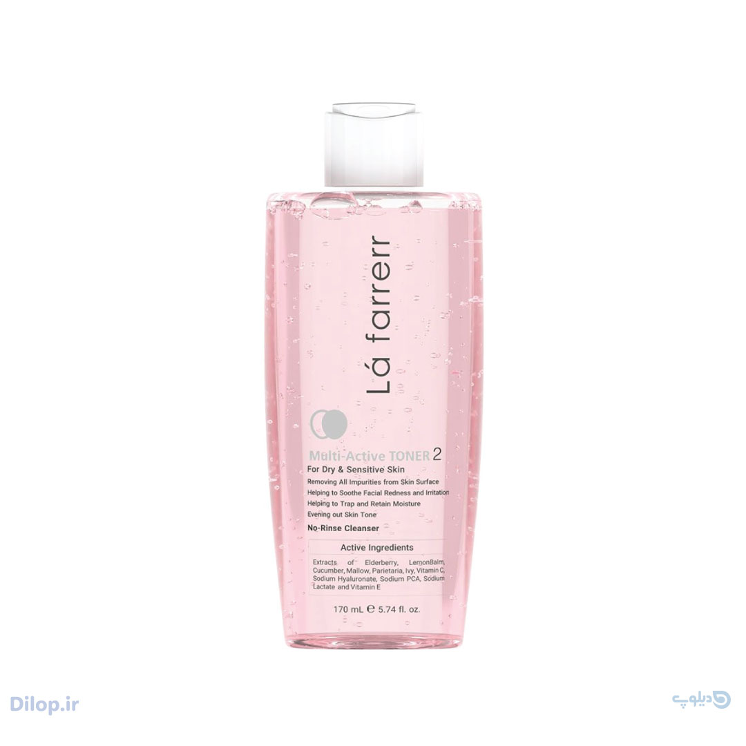 تونر لافارر 2 مناسب پوست های خشک و حساس حجم 170ml