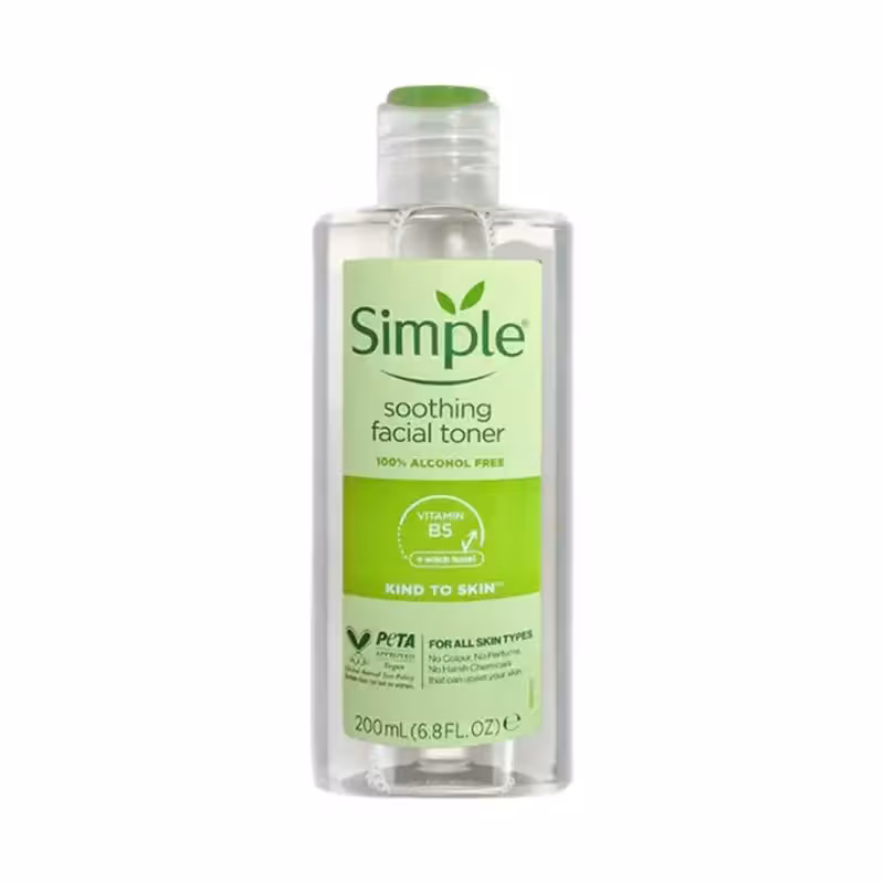 تونر سیمپل تسکین دهنده و آبرسان مدل kind to skin