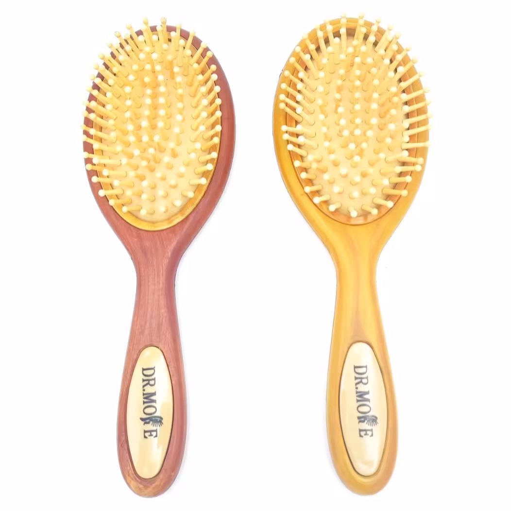 شانه مو چوبی دندانه پلاستیکی