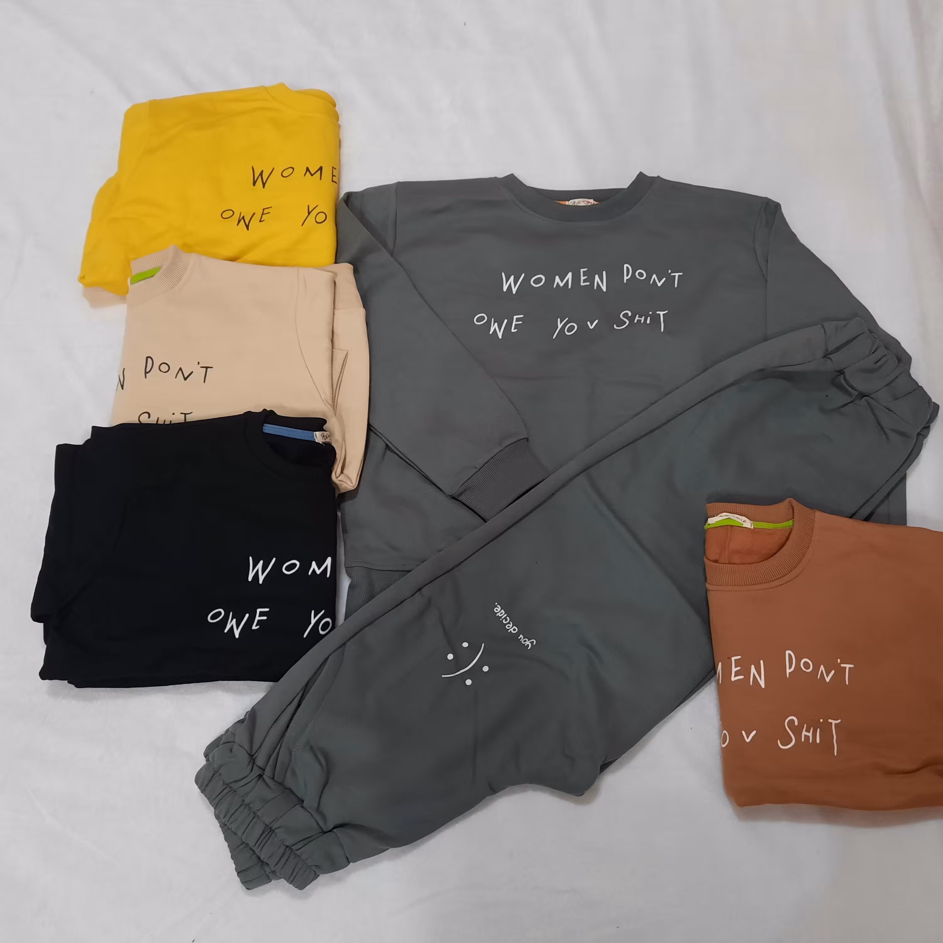 ست دورس شلوار داخل خز رنگبندی جذاب و فری سایز تنخور شیک بسیار ضخیم