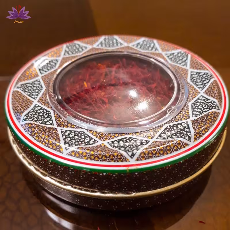 زعفران سرگل خراسان ظرف خاتم 2 گرمی