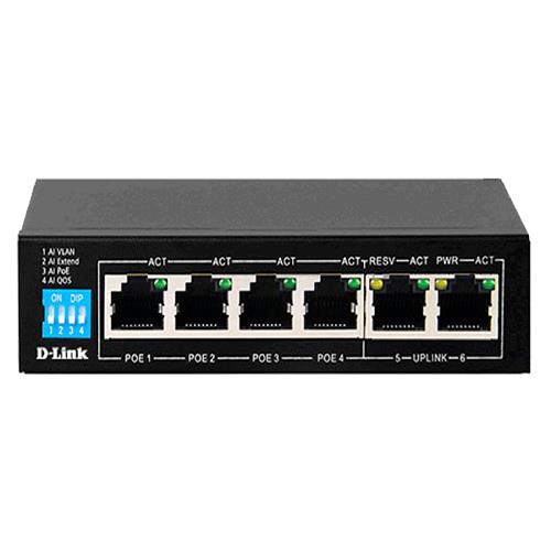 سوئیچ 6 پورت دی لینک مدل DES-F1006P-E