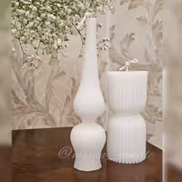 شمع استوانه دوتیکه و خمره ای مدرن ( باهم)