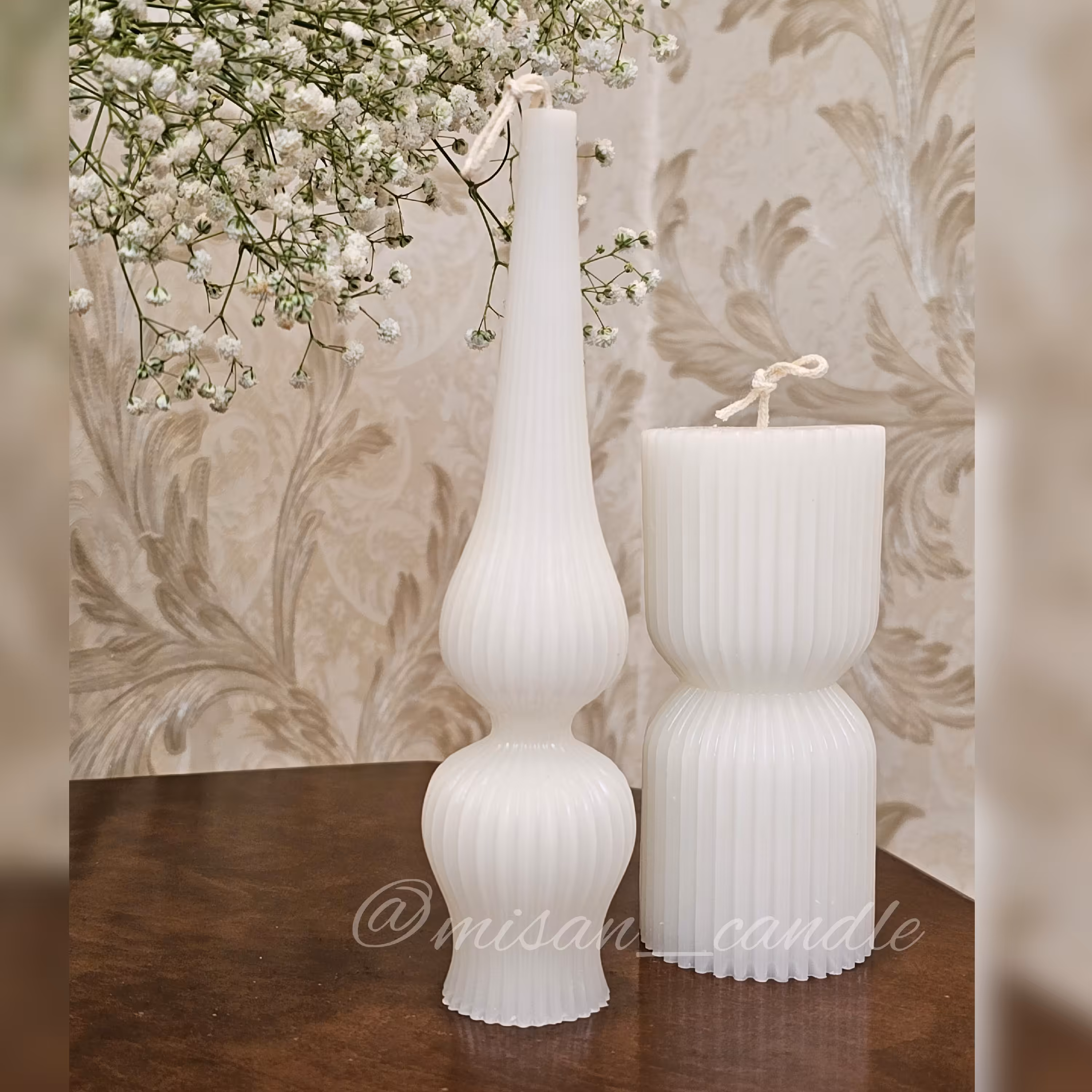 شمع استوانه دوتیکه و خمره ای مدرن ( باهم)