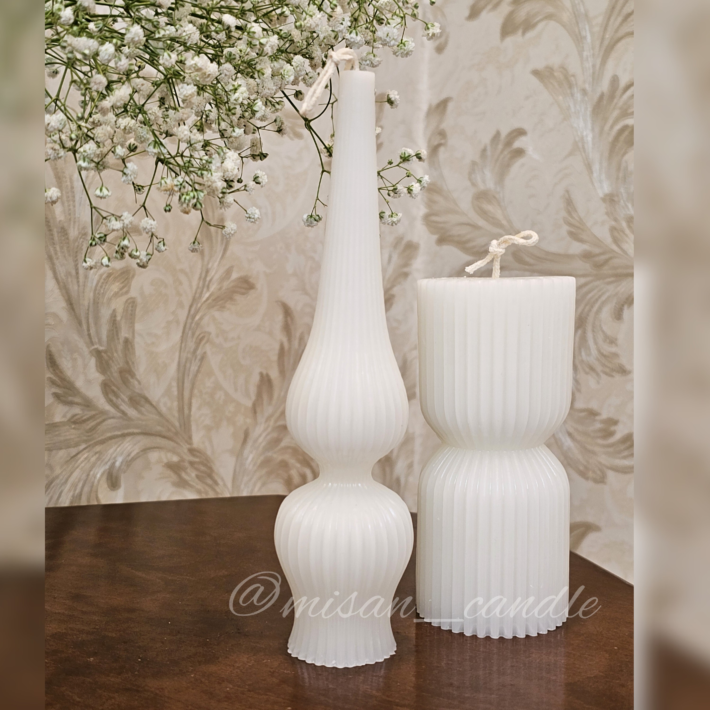 شمع استوانه دوتیکه و خمره ای مدرن ( باهم)