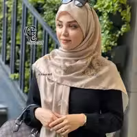 روسری  مجلسی نخ کاستوم طرح نبات 