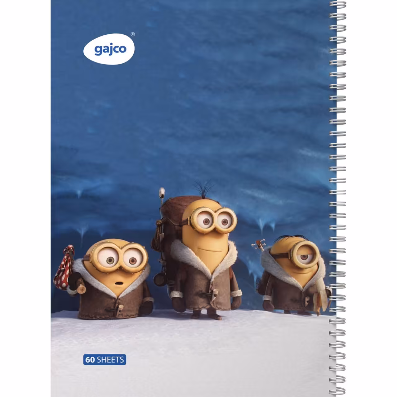 دفتر سیمی 60 برگ گاجکو طرح مینیون ها با رایحه شکلات