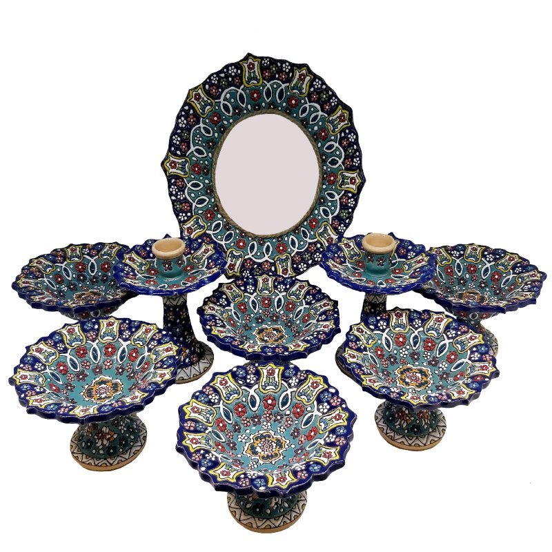 سرویس هفت سین میناکاری مدل تخت 