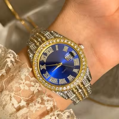 ساعت رولکس فول نگین مردانه ساعت فول نگین مردانه