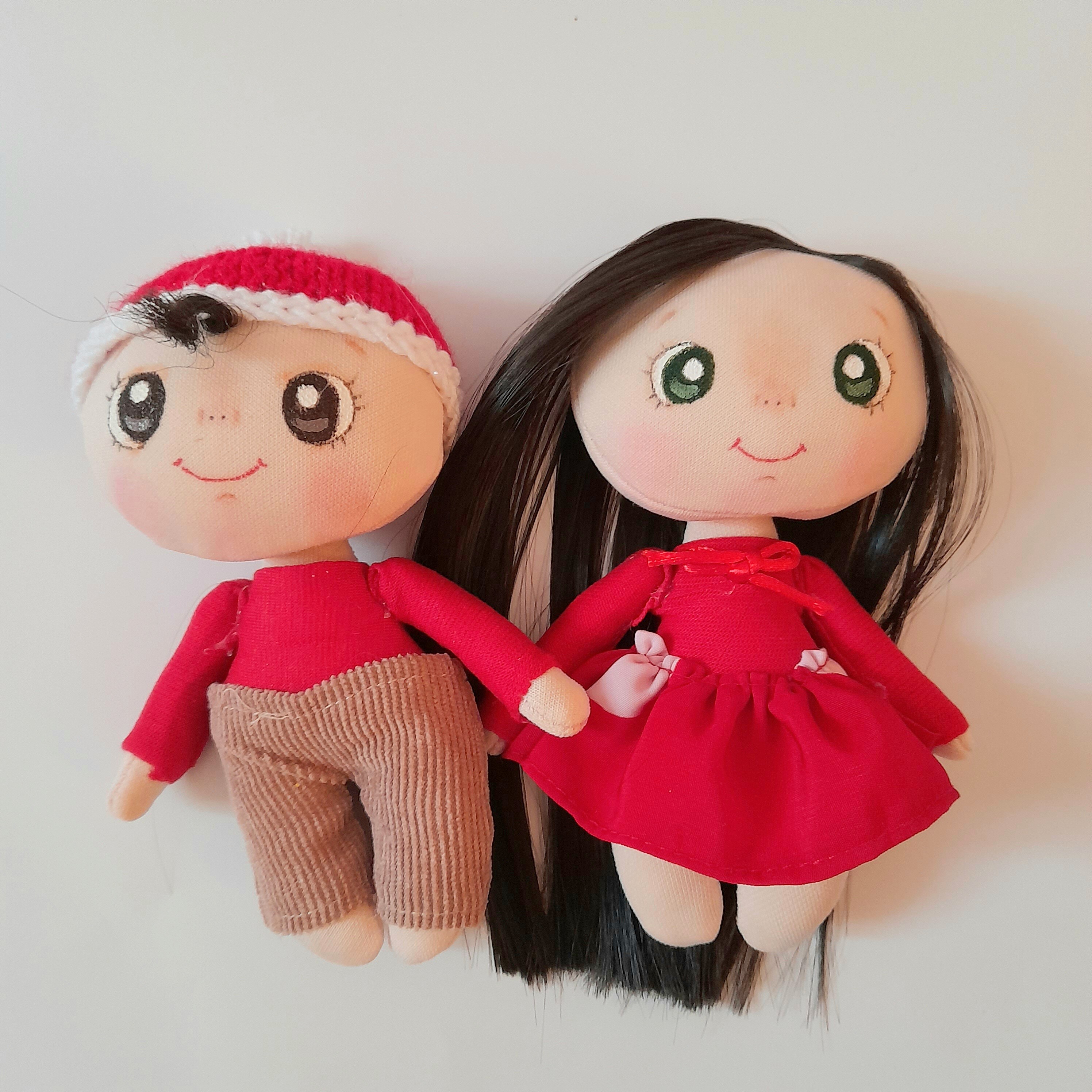 عروسک کوچک دختر و پسر ست ولنتاین