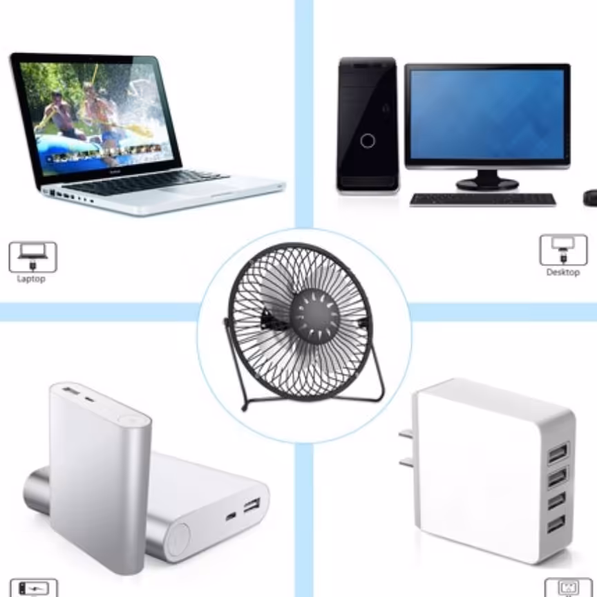 پنکه رومیزی فلزی بزرگ مدل usb
