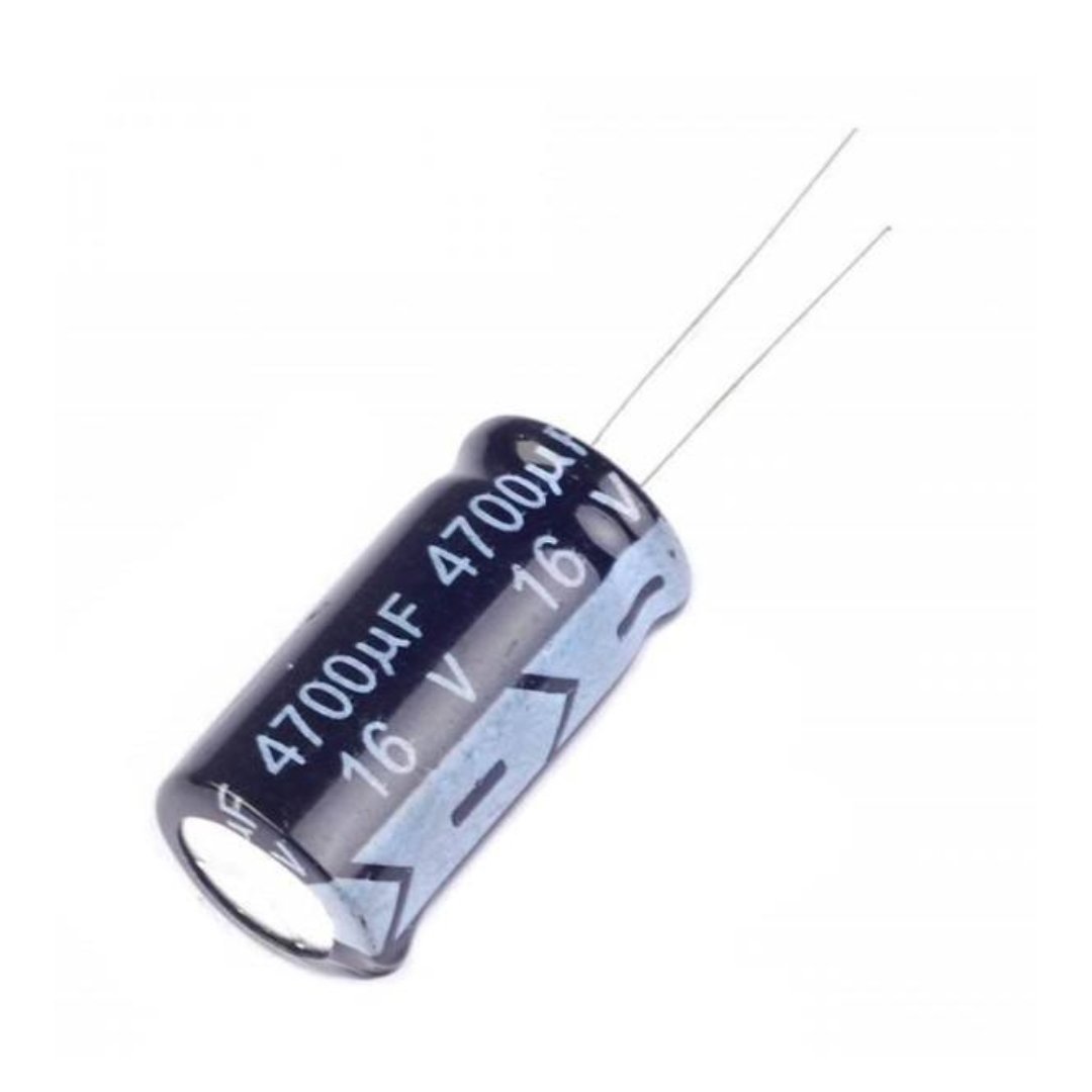 خازن الکترولیت 4700 میکرو فاراد 16 ولت کد 616 بسته 10 عددی