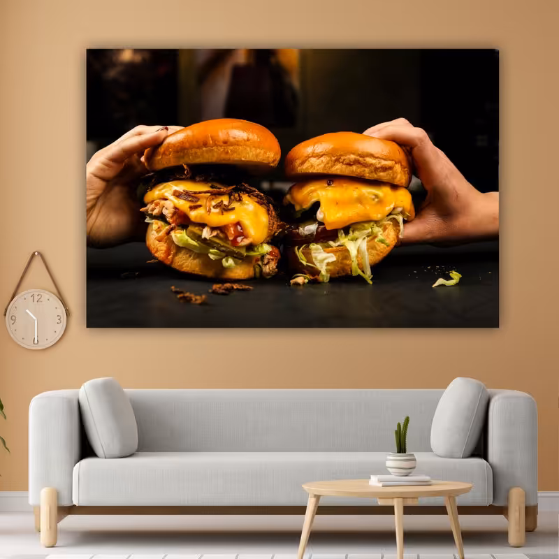 استیکر طرح فست فود مدل همبرگر مدل SDA7023