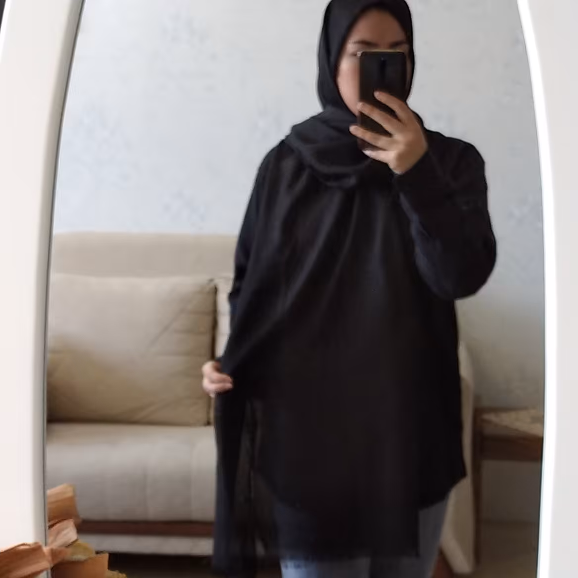 شال نخی مشکی